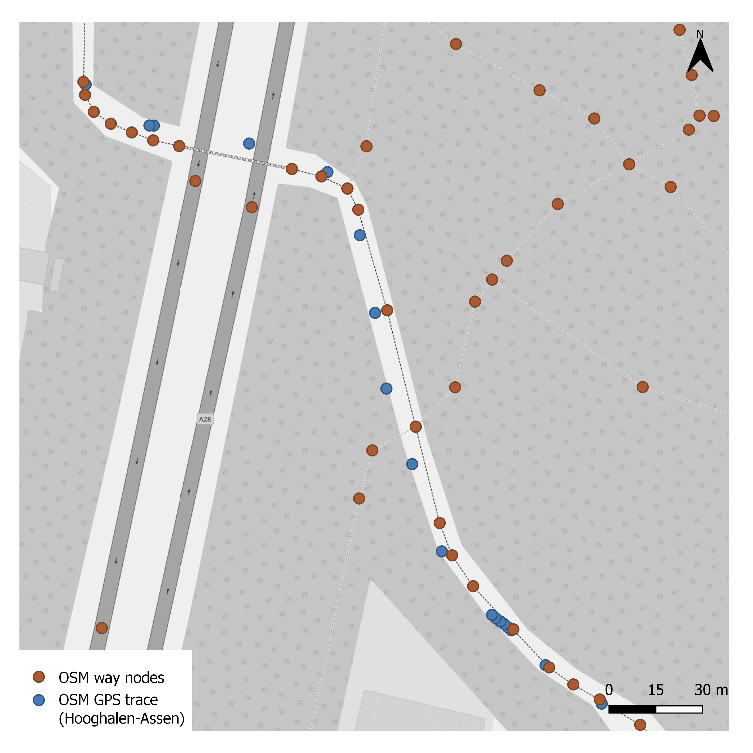 Matching GPS to a road